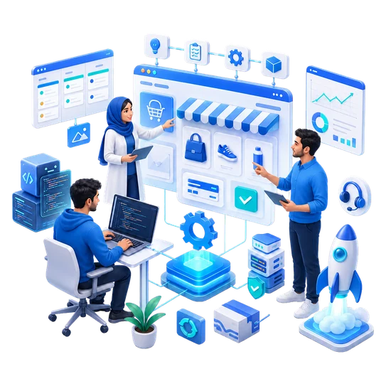 تیم باتجربه طراحی و برنامه‌نویسی فروشگاه اینترنتی